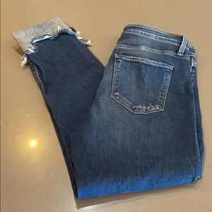 Flying Monkey Fray Cuffed Cropped Jean